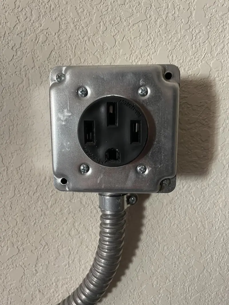 NEMA 14-50 outlet installed for Smart Home Electrical in Lake Jackson